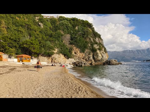 Видео: Будва Черногория пляжи Могрен 7 ноября 25 и одинокая пьяная орущая девушка на пляже 🤣