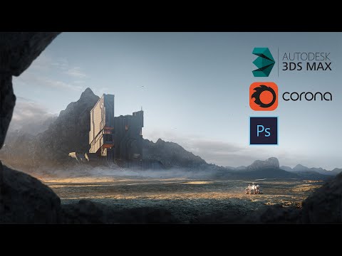 Видео: SPACE Concept Art in 3ds max + Corona Renderer + Photoshop  | Timelapse | Быстрый концепт в 3ds max