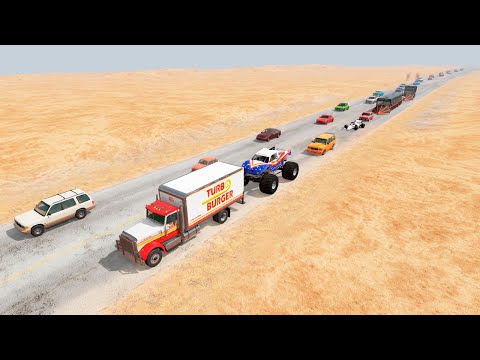 Видео: АвтоТрафик на 40 машин, это ЖЕСТЬ - BeamNG Drive аварии.