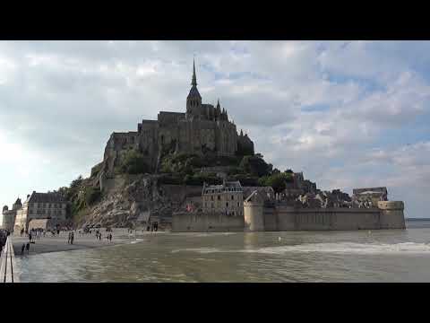 Видео: Приливы и отливы в Мон Сен Мишель