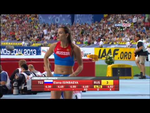 Видео: Чемпионат мира Елена Исинбаева трехкратная чемпионка мира Чемпионат мира 2013 Легкая атлетика isinba