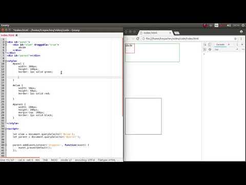 Видео: Перенос элемента на другой средствами JavaScript