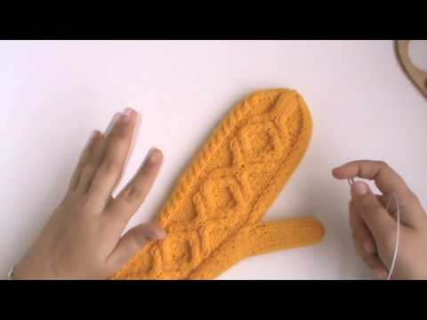 Видео: AlinaVjazet. Варежки с аранами. Подробный мастер-класс.