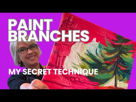 Видео: Как рисовать ветки деревьев