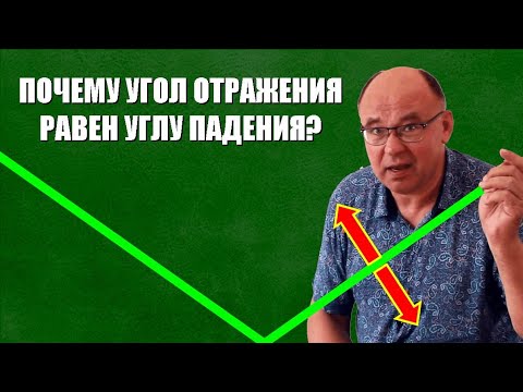 Видео: Почему угол отражения равен углу падения?