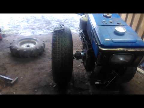 Видео: Мотоблок. Колёса УАЗ. Что получилось.