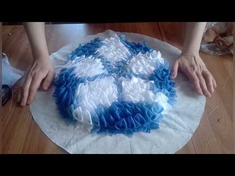 Видео: Коврик, подушка, сидушка из лепестков. Кругляк из вуали.