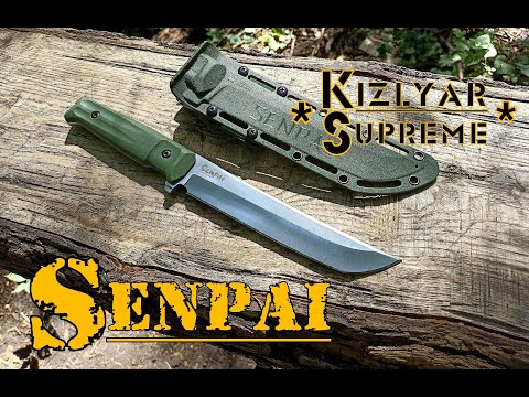 Видео: Туристический нож SENPAI от фирмы Kizlyar Supreme. Выживание. Тест №110