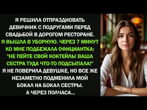 Видео: На моем девичнике сестра подсыпала мне что-то в бокал с коктейлем, а когда я поменяла наши бокалы...