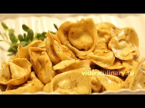 Видео: Тортеллини с творогом и с сыром - Рецепт Бабушки Эммы