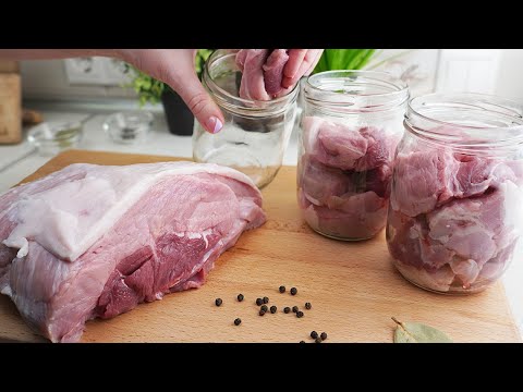 Видео: Мясо в банках, самый простой способ консервирования мяса #241