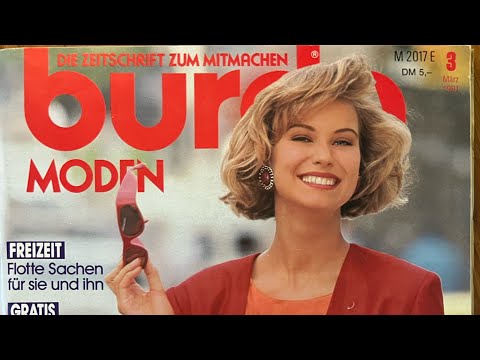 Видео: Листаю журнал Бурда моден март 1991 г. Burda moden￼ magazine ￼ march 1991 ￼
