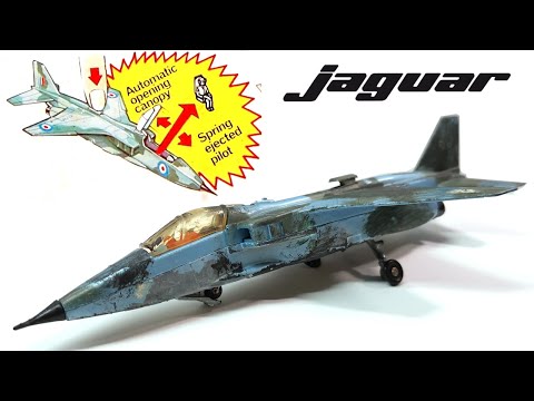 Видео: Изящная реставрация Jaguar Sepecat № 731. Литой игрушечной модели. Функция катапульты.