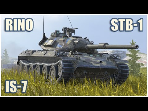 Видео: STB-1, Rinoceronte & ИС-7 • WoT Blitz Gameplay