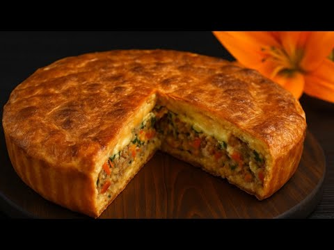 Видео: Сытный мясной овощной пирог с моцареллой – Сочный, пряный и неотразимый!