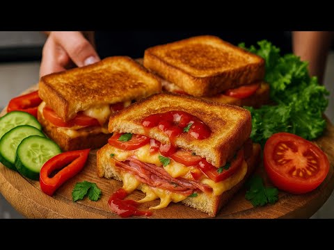 Видео: Невероятно вкусные горячие бутерброды — легко и быстро!