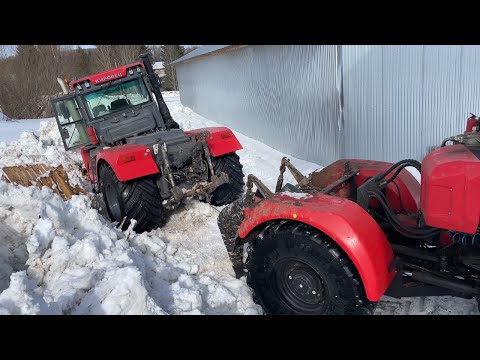 Видео: КИРОВЕЦ К-525 или ДТ75, кто вытащит КИРОВЕЦ К-739? Эвакуация трактора.