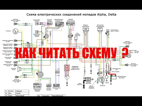 Видео: как читать электросхему  альфа , дельта , ямасаки