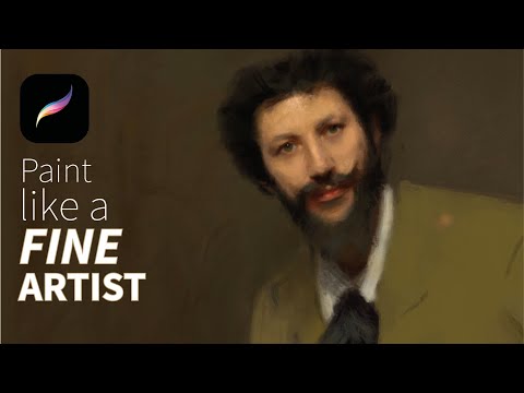 Видео: Рисуйте как настоящий художник в Procreate. Демонстрация и руководство по копированию Sargent Mas...