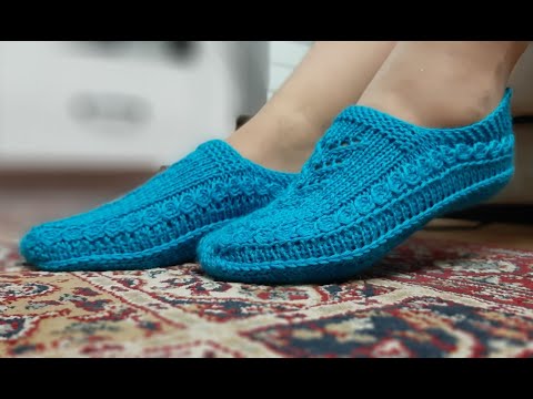 Видео: 🔥Красивые🔥 ТАПОЧКИ СЛЕДОЧКИ🔥  двумя спицами.  Очень УДОБНЫЕ👌 Следки БЕЗ ШВОВ. БуднейNet🦋