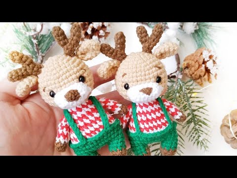 Видео: мастер класс: рождественский олень крючком. Амигуруми
