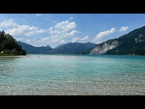 Видео: Австрия! Красивые озера, горы Австрии. Хальштатт, Вольфгангзее. Германия, Бад-Райхенхалль. Альпы.