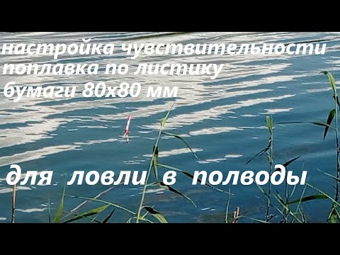 Видео: «Поплавок Куликова»,  авторская настройка и балансировка для ловли в полводы. Опыт Куликова.