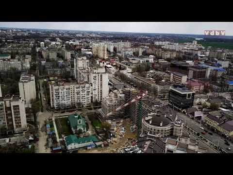 Видео: Тирасполь, центр Екатерининский парк, озеро, Днестр, центральный рынок, вид с высоты птичьего полета