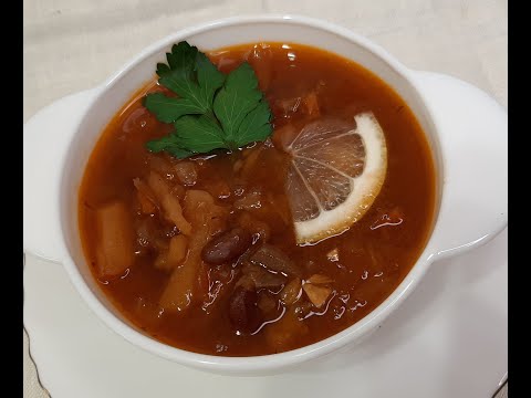 Видео: ТОМЛЕНЫЙ постный БОРЩ с фасолью и грибами. Как из печки, только лучше! Невероятный вкус!