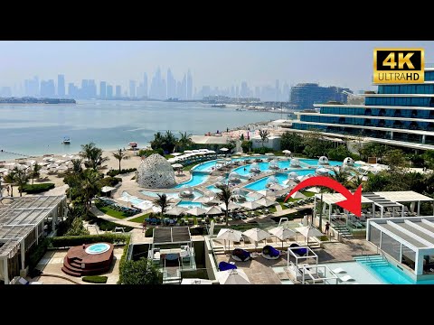 Видео: W Hotel The Palm Dubai (2025) Роскошь на берегу моря | Полный тур 4K