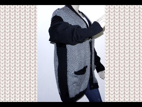 Видео: Свитер большого размера. Как связать на машине. Мастер-класс машинное вязание