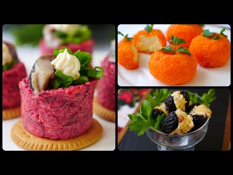 Видео: Три Закуски на НОВЫЙ ГОД | Селедка под шубой, мандаринки