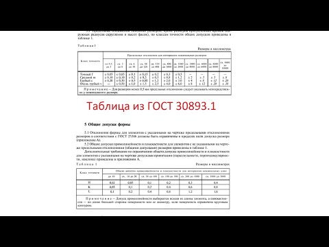 Видео: Азы конструирования. Часть 4. Общие допуски.