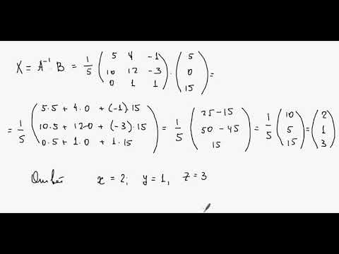 Видео: Матричный метод решения систем линейных неоднородных алгебраических уравнений