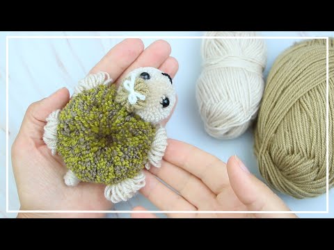Видео: ЛЕГКО и ПРОСТО сделать такую Милую ЧЕРЕПАШКУ из помпонов 🐢 Cute yarn Turtle making idea - NataliDoma