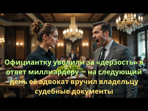 Видео: Официантку уволили за «дерзость» в ответ миллиардеру — на следующий день её адвокат вручил владельцу