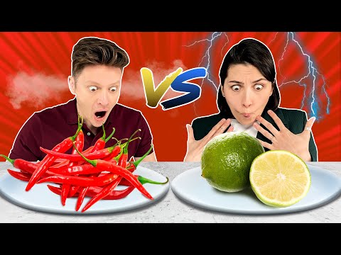 Видео: ОСТРАЯ ЕДА vs КИСЛАЯ ЕДА | Люди Пробуют