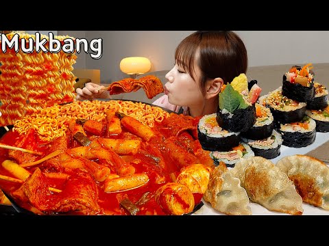 Видео: Sub)Real Mukbang- Острые токпокки 🔥 Рамен 🍜 Кимбап 🍙 Лимонный хайбол 🍋 КОРЕЙСКАЯ ЕДА ASMR