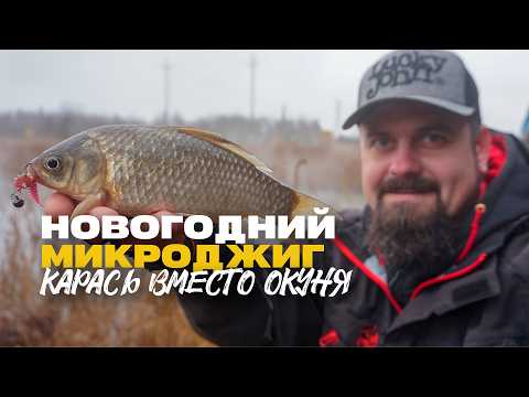 Видео: Микроджиг в Новый Год Ловили Окуня а клюнул Карась
