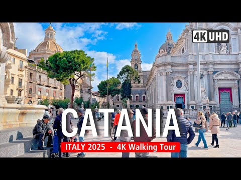 Видео: Пешеходная экскурсия по КАТАНИЯ 🇮🇹 🌋 "Красота барокко" ✨ Прогулка по СИЦИЛИИ (4К60)