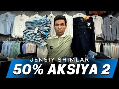 Видео: 50 % CHEGIRMA  JENSIY SHIMLAR AKSIYADA | 50% СКИДКА НА РАСПРОДАЖУ ДЖИНСЫ БРЮКИ 