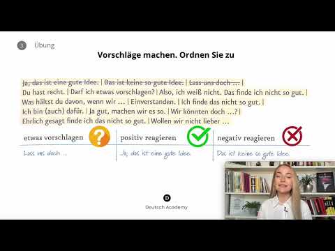 Видео: Vorschläge machen - ПРЕДЛОЖЕНИЯ на НЕМСКИ ЕЗИК ниво B1 🇩🇪 | Deutsch Academy