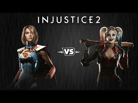 Видео: Injustice 2 - Супергёрл против Харли Квинн - Intros & Clashes (rus)