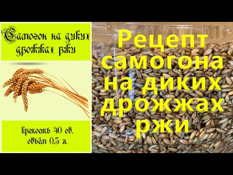 Видео: Рецепт самогон на диких дрожжах ржи, полный рецепт и дегустация. ( Luxstahl 8 ).