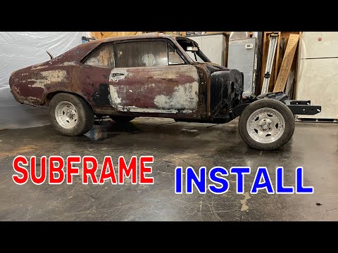 Видео: Установка бюджетного подрамника Chevy Nova