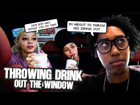 Видео: Выплеснула напиток моего парня в окно, чтобы увидеть его реакцию!!! (ОН СОЙДЁТ С УМА!!!)