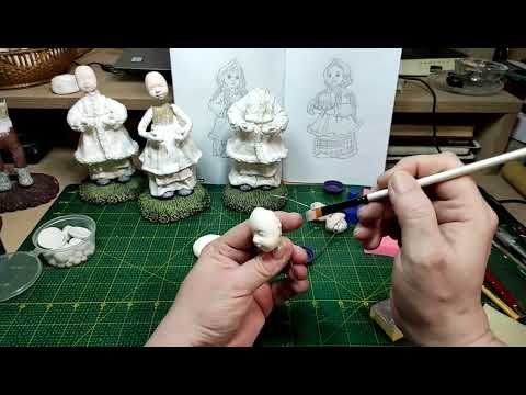 Видео: ☺️ ДЕВОЧКА КРАСАВИЦА. Урок номер 7. Роспись личика. Тонировка подставки. Тарелочка.