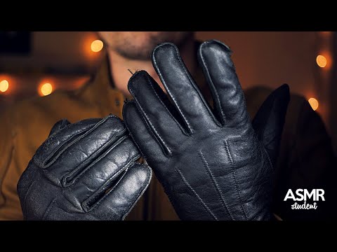 Видео: АСМР Кожа / ASMR Leather - Кожаные Перчатки и Куртка - Leather Jacket & Gloves