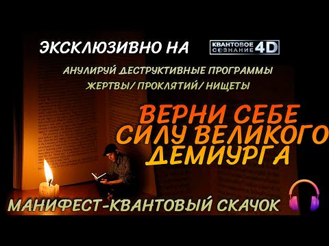 Видео: ВЕРНИ СЕБЕ СИЛУ ВЕЛИКОГО ДЕМИУРГА / RECOVER YOURSELF THE POWER OF THE GREAT DEMIURG