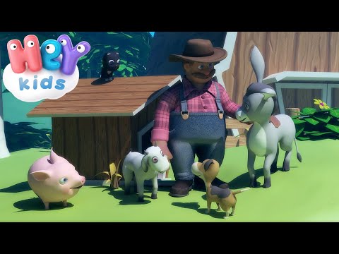 Видео: Домашние животные для детей - Как говорят животные? - На ферме